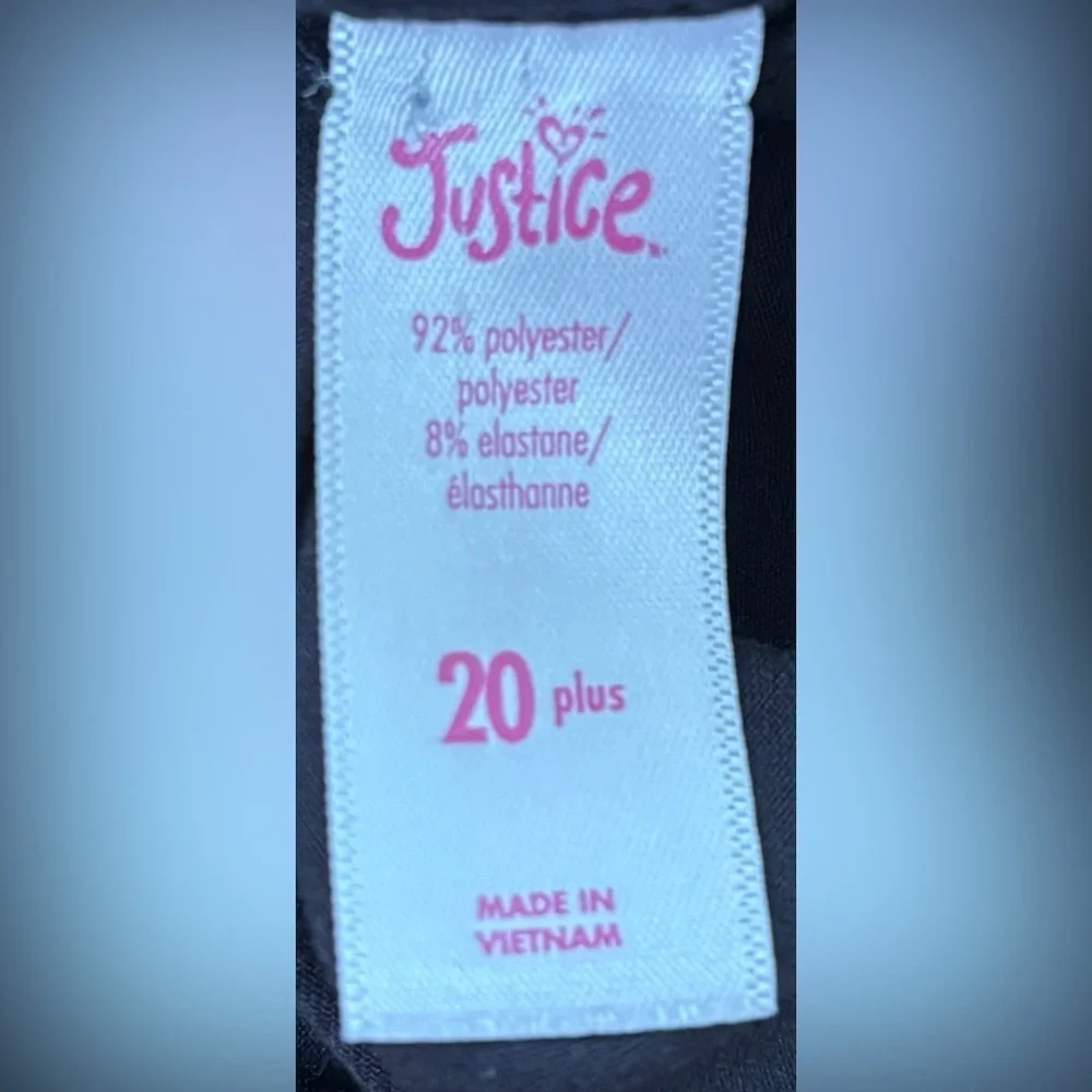 Justice girl youth 3/4 sleeve unicorn heart dress plus size 20+ plus
